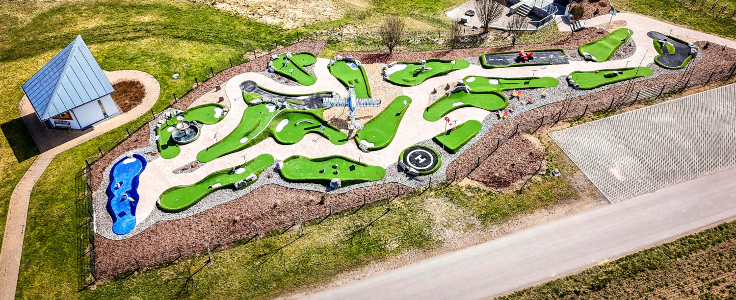 Adventuregolf am Flugplatz Nittenau-Bruck Die Bahnenübersicht unserer Minigolfanlage